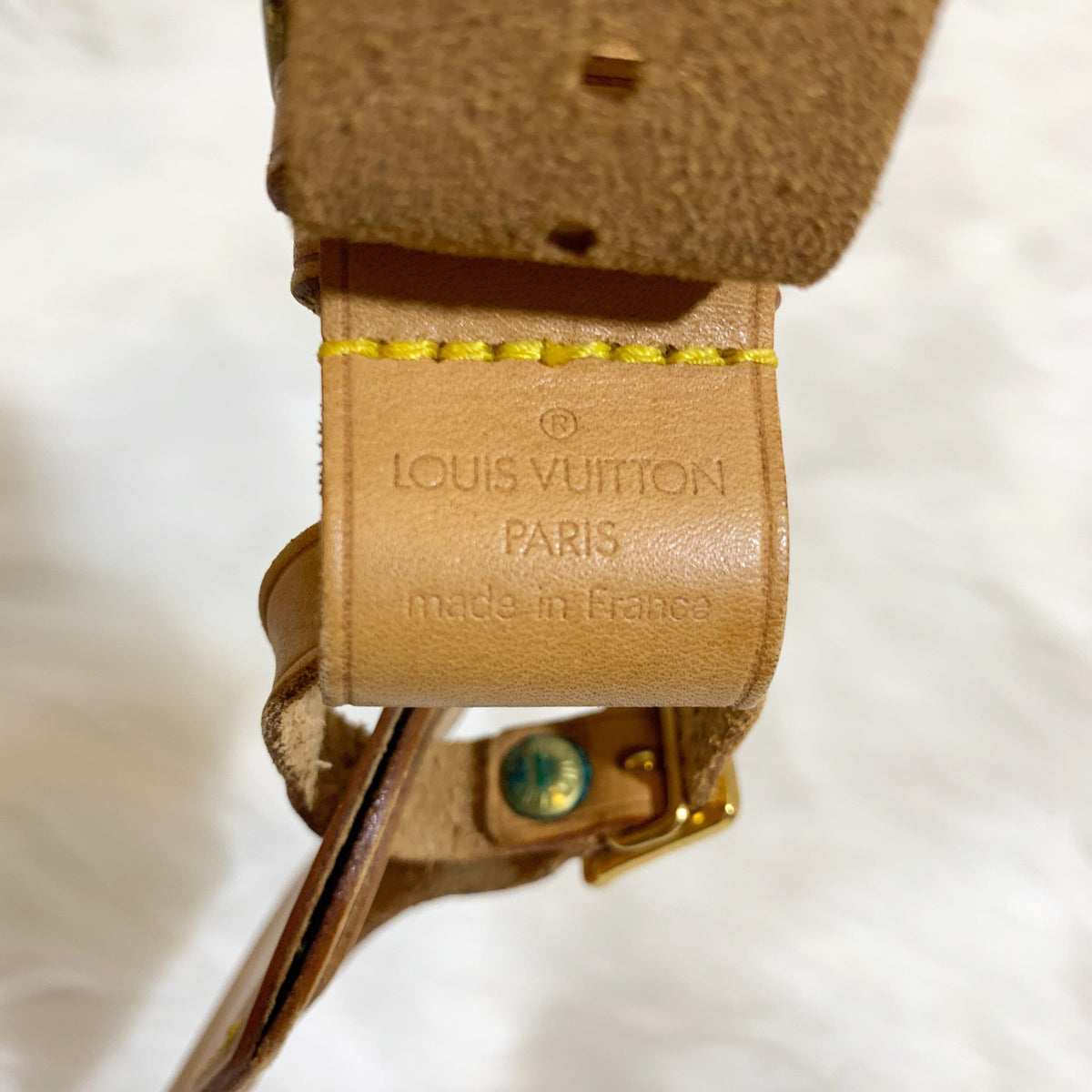 Pre-Owned Authentic Louis Vuitton Leather Name Tag (009