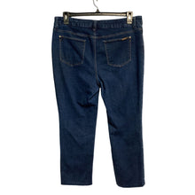 Load image into Gallery viewer, Pre-owned Chico&#39;s Hi-Rise Stretch So Slimming Girlfriend Straight Leg Jeans Blue Denim 2S
