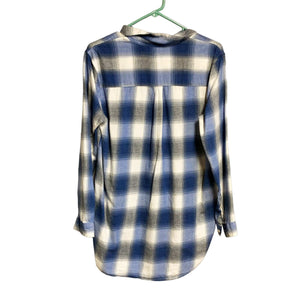 Pre-owned Gap Flannel Checkered Longsleeves Collared Boyfriend Button Down Shirt Medium