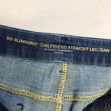 Load image into Gallery viewer, Pre-owned Chico&#39;s Hi-Rise Stretch So Slimming Girlfriend Straight Leg Jeans Blue Denim 2S