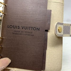 399 Pre Owned Authentic Louis Vuitton Damier Azur Ring Agenda MM COVER SP1131